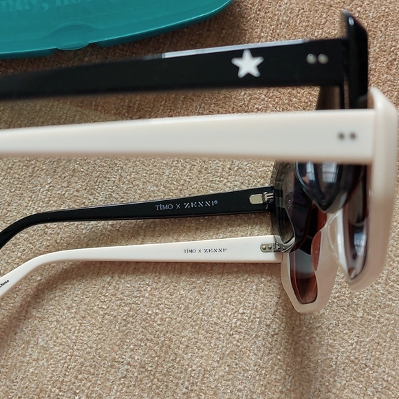 2 pair prescription Timo x Zenni geometric sunglasses with cases - Picture 2 of 4